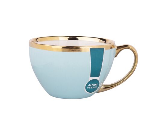 Filiżanka jumbo Aurora Gold 400 ml błękitna mięta