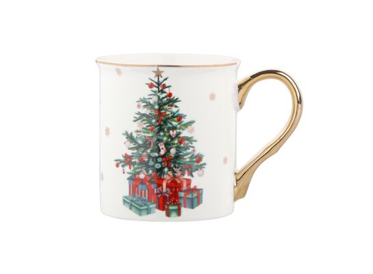 Kubek prosty ze złotym uchem Christmas Story 300 ml