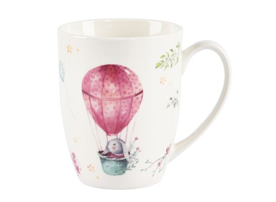 Kubek baryłka Pastelowa Wiosna 300 ml zajączki