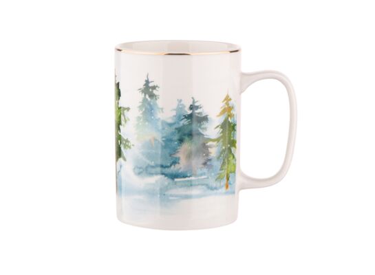Kubek prosty Winter Forest 300 ml las