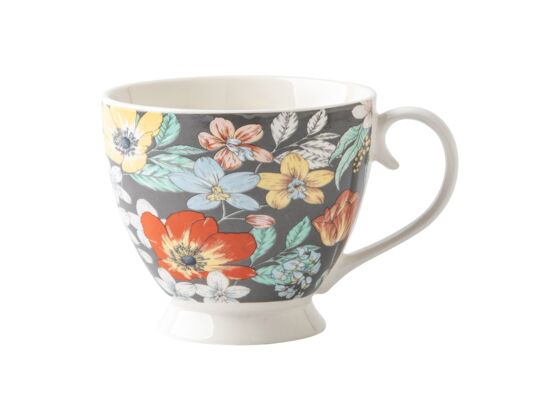 Filiżanka jumbo na stopce Folk Flowers 350 ml
