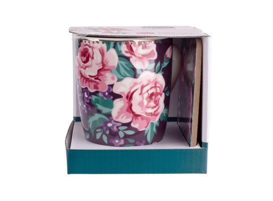 Kubek Charlotta 300 ml z podkładką fioletowy