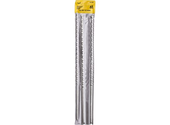 Wiertło do betonu 8 x 10 x 12 x 400 mm, zestaw: 3 sztuki Condor