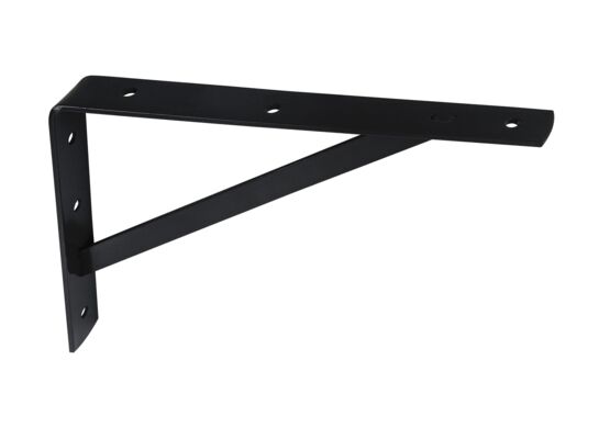Wspornik  stalowy wzmacniany czarny 20 cm