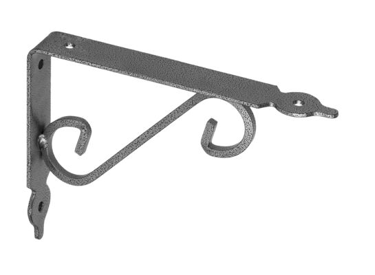 Wspornik stalowy ozdobny gradowany srebrny 19 x 2,5 x 14 cm
