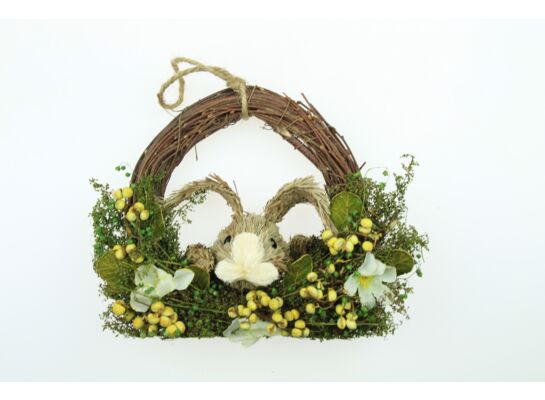 Wianek 22 cm brązowy