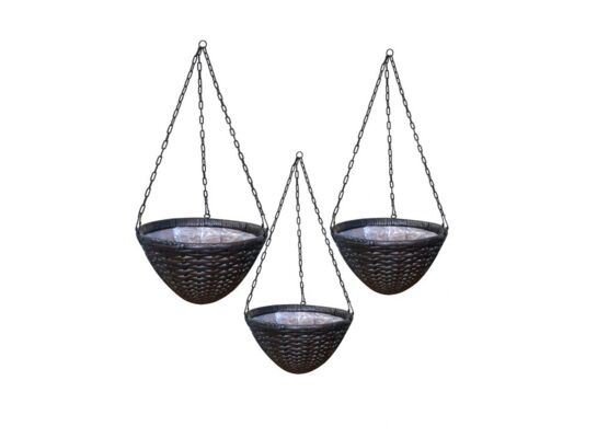 Komplet 3 doniczek zawieszanych daj-ogr wenge
