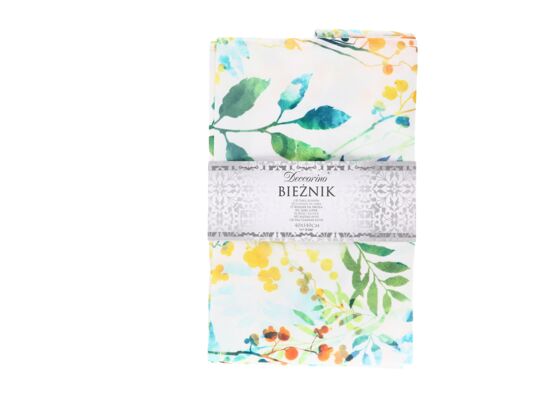 Bieżnik 40 x 140 cm wzór liście