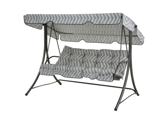 Huśtawka Casablanca H023-06PB szaro-biała