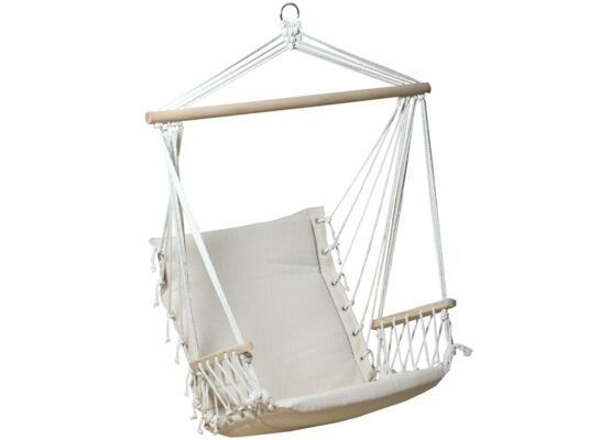 Krzesło z podłokietnikiem ecru 100 x 50 cm