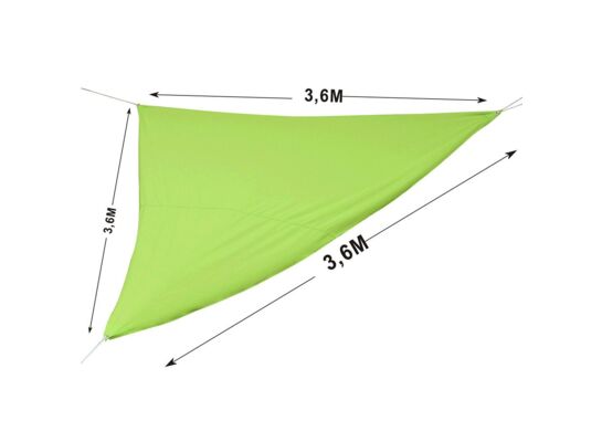 Żagiel cieniujący 3,6 x 3,6 x 3,6 m limonkowy