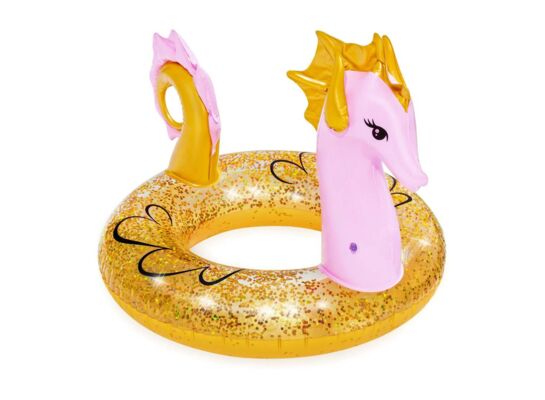 Koło do pływania glitter seahorse 115 x 104 cm