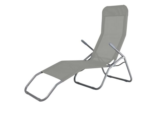 Leżak stalowy 142 x 59 cm szary