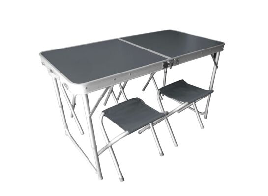 Komplet mebli składanych camping 120 x 60 x 40 cm