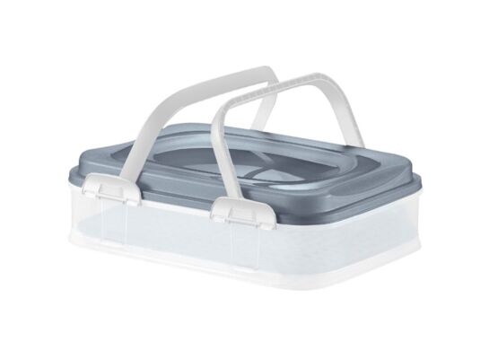 Pojemnik na ciasto Dolce 40 x 30 x 11 cm niebieski