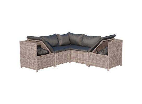 Komplet mebli Chloe 187 x 70 x 60 cm beżowy