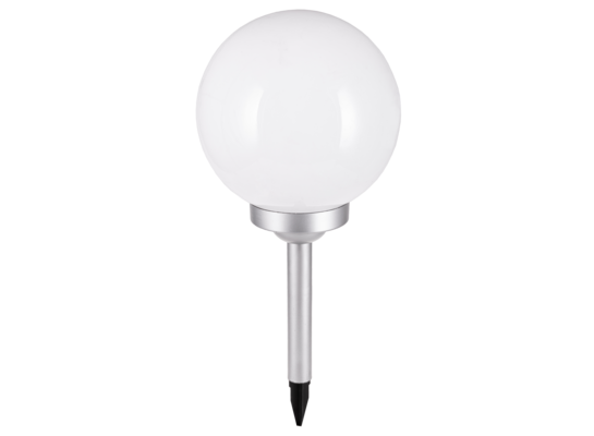 Lampa solarna wbijana kula 25 cm srebrna