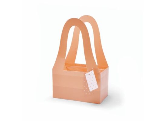 Torba na kwiaty fashion pomarańczowa 12 x 20 x 33 cm