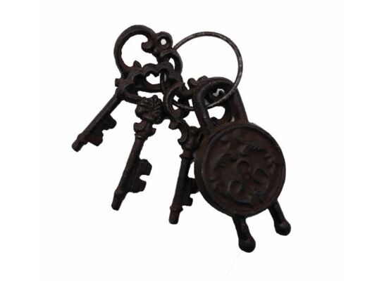 Dekoracja pęk kluczy z kłódką 6,6 cm