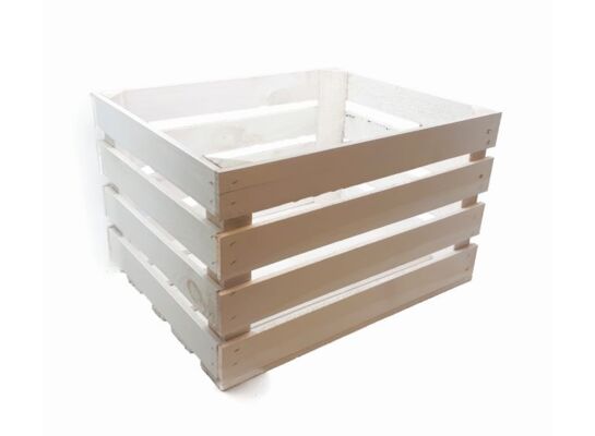 Skrzynka drewniana malowana biała L 50 x 40 x 30 cm