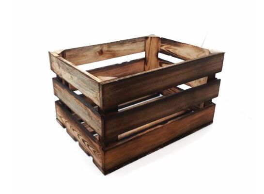 Skrzynka drewniana opalana M 40 x 30 x 21 cm