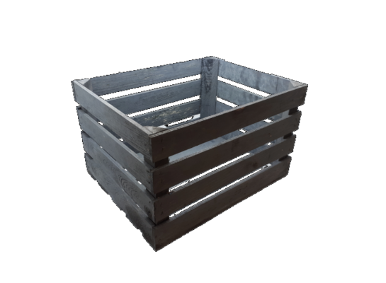 Skrzynka drewniana malowana szara L 50 x 40 x 30 cm