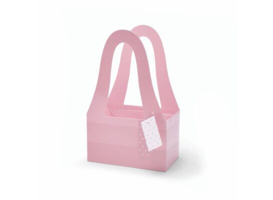 Torba na kwiaty fashion różowa 12 x 20 x 33 cm