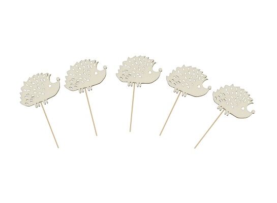 Jeż drewniany 7 x 5 cm 5 sztuk