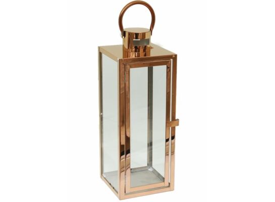 Latarnia na świece Barcelona M miedź 39 x 14 cm