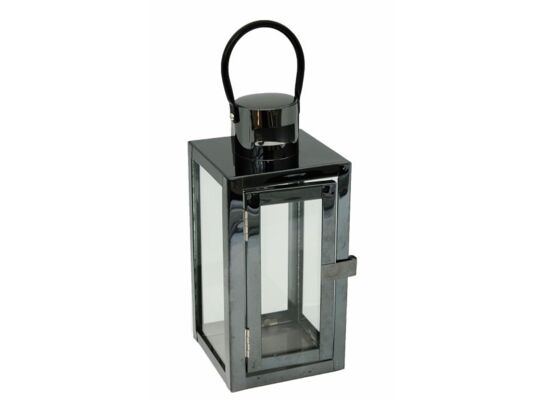 Latarnia Barcelona na świece mała S czarna 23 x 10 cm