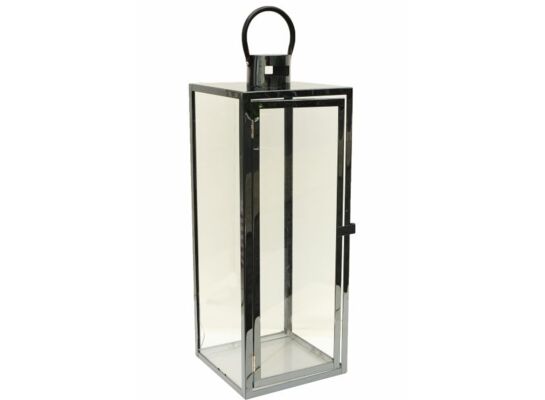 Latarnia Barcelona na świece średnia M czarna 39 x 14 cm