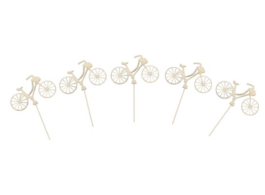 Rower drewniany 5 sztuk 10 x 6 cm