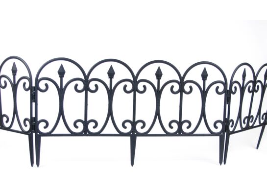 Komplet 4 płotków ogrodowych 33 x 60 cm