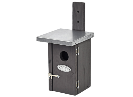 Domek dla ptaków czarny 25,2 x 11,4 x 13,5 cm