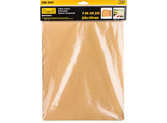 Papier ścierny P80, P120, P320, zestaw: 15 sztuk Condor