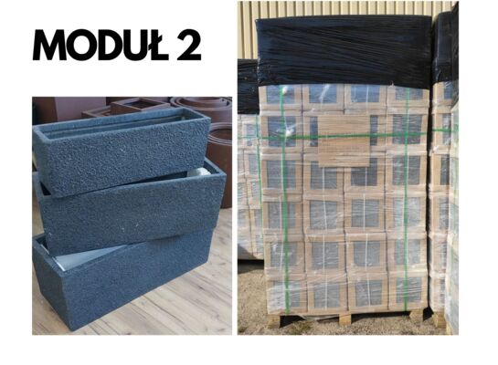 Donica zewnętrzna ciemny grafit L 80,5 x 30 x 30,5 cm 7793