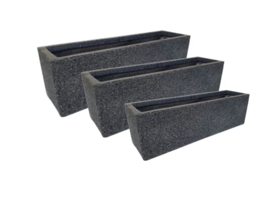 Donica zewnętrzna ciemny grafit 70 x 23 x 24,5 cm M7786