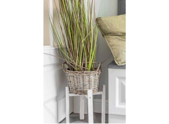 Kosz wiklinowy z uszami szary 16 x 21 cm