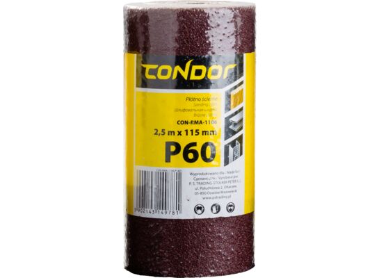 Płótno ścierne rolka 2,5 m 115 mm P60 Condor