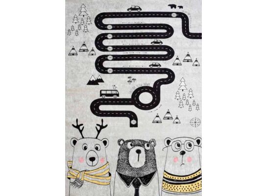 Dywan dziecięcy szary 80 x 150 cm 4045