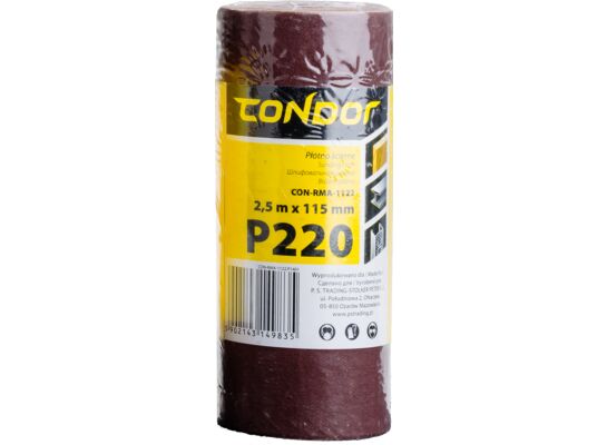 Płótno ścierne rolka 2,5 m 115 mm P220 Condor
