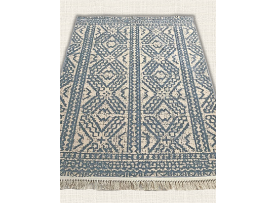 Dywan alba czarno-niebieski 120 x 180 cm