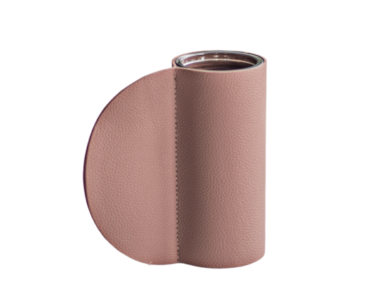 Wazon szklany w osłonce brudny róż 5 x 14 cm