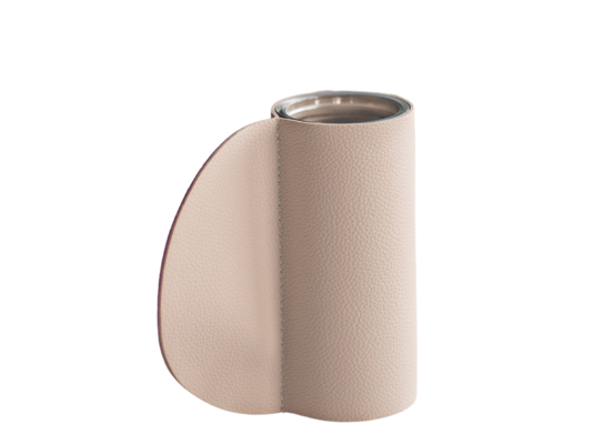 Wazon szklany w osłonce szary 5 x 14 cm