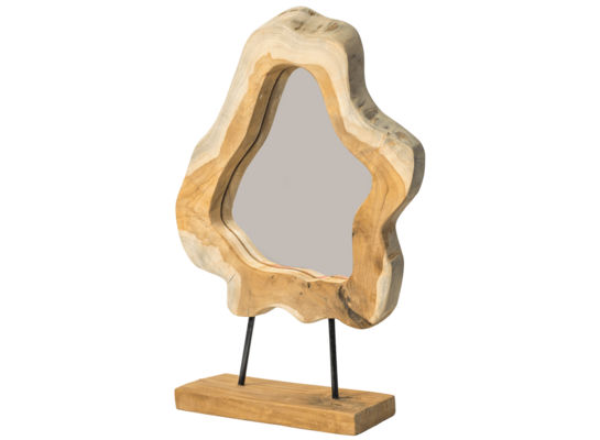 Lustro dekoracyjne 38 cm drewniane