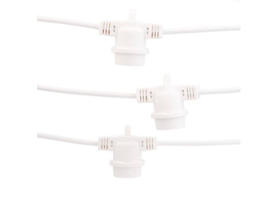 Girlanda ogrodowa biała 5 m 10 opraw