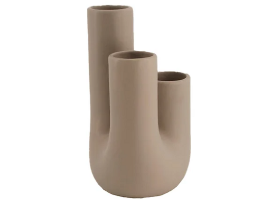 Wazon ceramiczny potrójny biały 11,8 x 11,6 x 20,5 cm