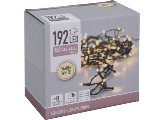 Łancuch 192 LED ciepły