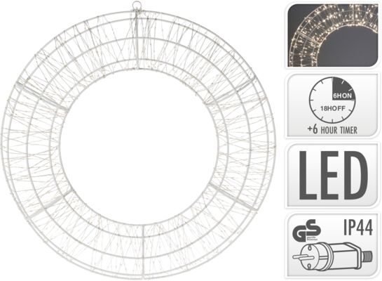 Pierścień 58 cm 840 LED ciepła biel