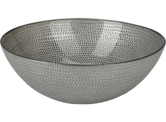 Miska szklana 15 cm srebrna